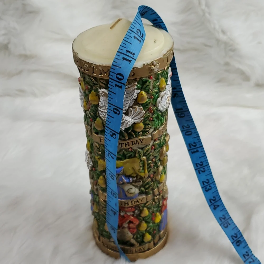 Vintage Lenox Pillar Candle 12 days of Christmas New